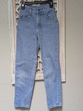 Vintage Denim Riders jeans girls size 10 slim light wash 100% cotton USA western